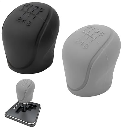 eModwey 2 Piezas Funda Pomo Cambios Marcha Coche Antideslizante Universal, Cubierta De Perilla De Palanca De Marchas, Compatible con Vehículos de 6 Velocidades, para Coches, SUVs y Camiones