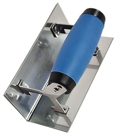 Paleta de acero inoxidable para esquina interior/exterior, llana de acabado suave con mango ergonómico cómodo para limpieza de paredes