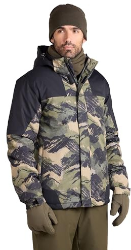 Mountain Warehouse Wattiertes Ski- und Hosen-Set für Herren - wasserabweisend, atmungsaktiv, thermisch getestet -30 °C, Schneerock - ideal für Wintersport, Sport Dunkel Khaki Medium