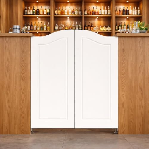 S&Z TOPHAND® 30in x 42in Arched Top Saloon Interior Door Primed Cafe, Saloon Door Swing, Room Divider, Home, Kitchen, Bar