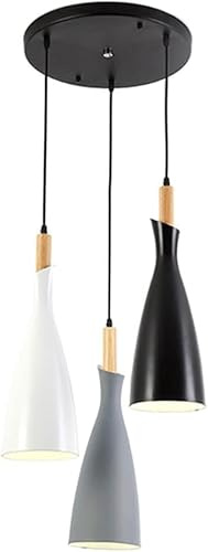 Lámpara colgante de techo con 3 cabezales y base de metal, LED, for restaurante, E26,luminaria LED