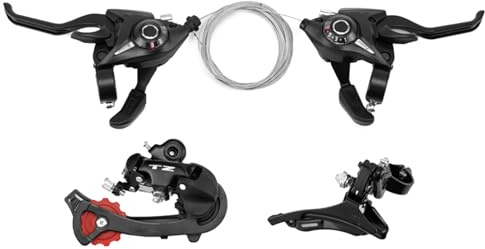 Bicycle Gear Shift Kit - 21 Speed Mountain Bike Transmission Alloy Gear Shift Lever Set | Smooth and Accurate Gear Performance, Pair