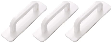 Vauki 3 maniglie autoadesive, maniglie per porta del balcone, adesivo esterno, maniglie per armadi da incollare, maniglie per mobili senza foratura, per mobili da cucina, armadi, finestre, armadio (10