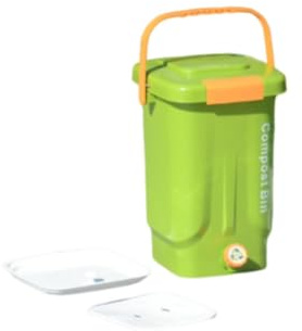 Compostiera Contenitore Bidone Manico Compost Cucina Riutilizzabile Pp Gestione Organizza Adatta a Orto Giardinaggio Interno Raccolta Rifiuti D, 26 Cm X 25.5 Cm X 36