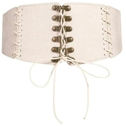 ITRHJTGP Korsettbälte för kvinnor korsettbälte för kvinnor slimshaping kedja med snörning kostym tillbehör för flickor fest för halloween, Beige, one size
