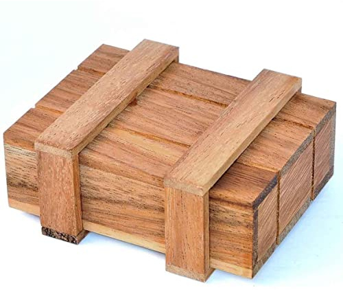 Logica Juegos Art. Caja de Pandora M - Caja Secreta - Dificultad 3/6 Difícil - Rompecabezas De Madera - Colección Leonardo da Vinci