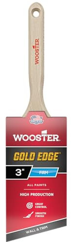 Wooster 5231-3 Wooster-5231-3 Pinceau à Bordure dorée, Doré, Blanc, 7,6 mm