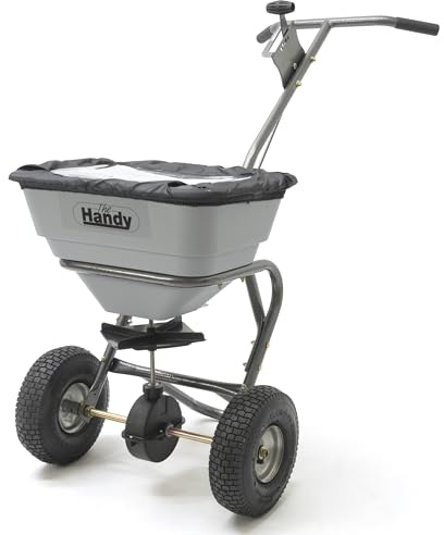 The Handy THS70HDUTY Heavy Duty Garden Spreader or Salt Spreader for Fertiliser, Seed, Easy Build Large 32kg (70lb) Hopper - 2 Year Guarantee