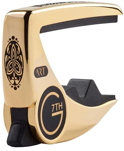 G7th Performance 3 Celtic Kapodaster Gold – Einzigartige Tension Control & Adaptive Radius Technologie – Preisgekrönter Kapodaster mit Keltischem Muster für Akustik- und E-Gitarren