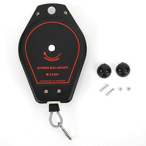 Federzug Federhalter, Fydun New Spring Balancer Retractable Tool Holder Hanger Kapazität 0,6~2,0 kg ES620 Federzug Werkzeughalter (Schwarz)