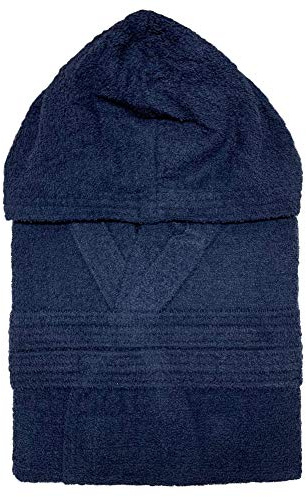 Nada Home Accappatoio Taglie Forti in Spugna 100% Cotone Unisex con Cappuccio Oversize Morbido e Assorbente per Bagno e Doccia Uomo Donna