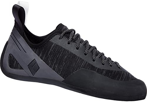 BLACK DIAMOND Men’s Momentum Lace Rock Climbing Shoes | Engineered Knit Upper | 4.3mm Rubber Outsole | Black-Anthracite | Size 11.5