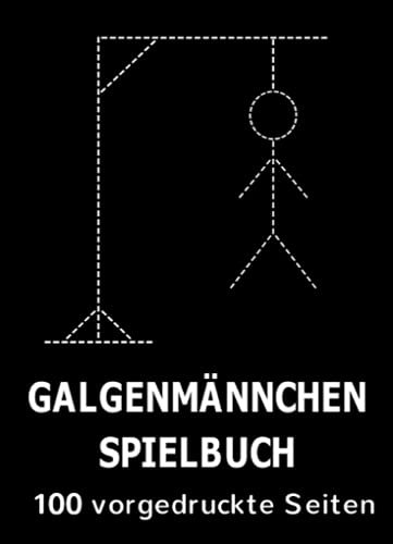 Galgenmännchen Spiel Galgenraten Buch Hängemännchen Heft 100 Seiten Aktivitätsbuch: Spiele für unterwegs Erwachsene Kinder Geschenke Ratespiel Denkspiel Buchstabenspiel Papierspiel Wörtersuche