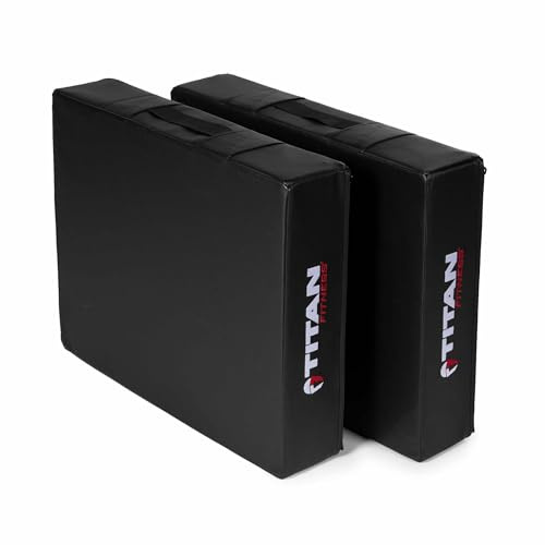 Titan Fitness Black Silencer Drop Pad Set, Weightlifting Drop Pads, 6 Crash Cushion Pads
