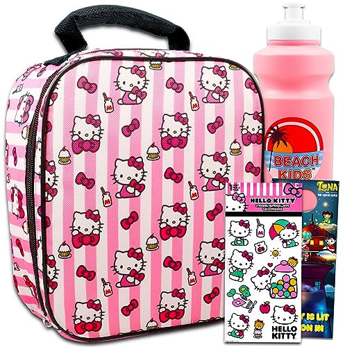 Hello Kitty Lunch Box for Girls Set - Hello Kitty Lunch Box, Water Bottle, Decal, More | Hello Kitty Lunch Bag