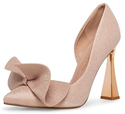 Betsey Johnson Women's Nobble Pump, Champagne, 8