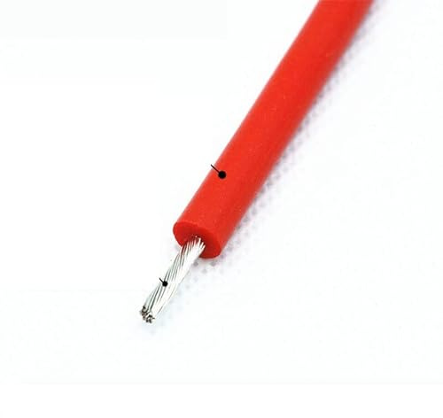 SLOYCA Cavo ad Alta Tensione 1/5M 13 AWG 11AWG 9 AWG 18 AWG 5KV 10KV 15KV 25KV 30KV 40KV Silicone Single Core 17AWG 16AWG Cavo di accensione for Auto (Color : 5 Meter Price, Size : 5KV_11 AWG-4MM)