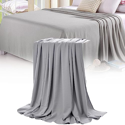Georcep Ice Blankets for Hot Sleepers and Night Sweats, Lightweight Cool Blanket, Ice Blanket for All-Season for Couch and Bed (E-Light gray,90×100CM)