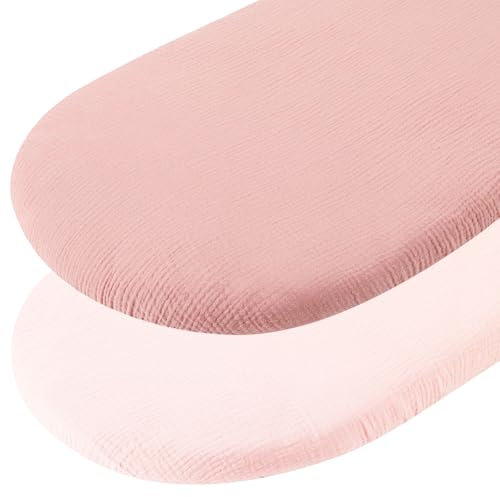Spannbettlaken Beistellbett Kinderwagen Matratzenbezug Babynest Bettlaken (Rosa) 70x35cm