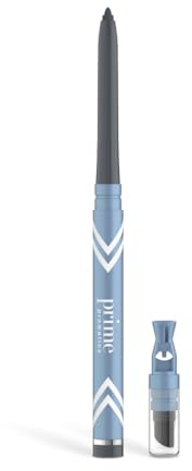 PRIME PROMETICS PrimeEyes Glide Eyeliner for Mature Women – Waterproof, Long-Stay and Mess-Proof – Gel Creme Texture, Discreet Sharpener and Effective Smudger (Smoky)