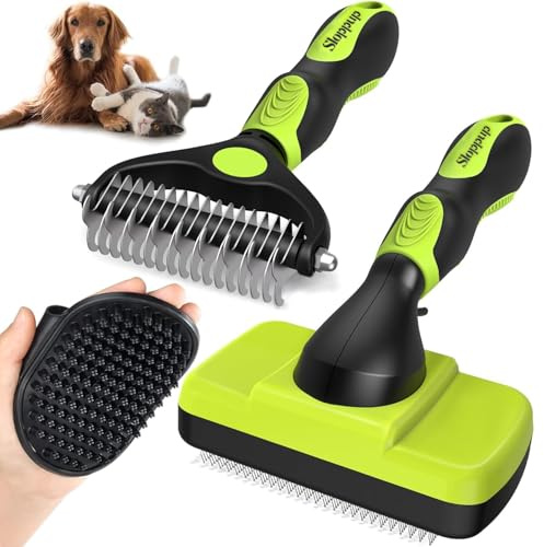 YSYONBOE Cepillo para Perros y Gatos Autolimpiante, Cepillos Pelo Muerto de Mascotas para Pelo Largo y Corto, Cepillo de Subpelo para Gatos, Cepillo Quitapelos Mascotas Remover el Pelo Muerto Carda