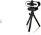 Webcam, Webcam 1080P 4K Full HD con luce di riempimento ad anello Laptop PC Computer Trasmissione in diretta Video Web Cam con microfono Telecamere rotanti(4K with Holder)