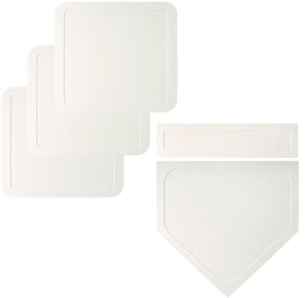 KESOTO 5 Stück Baseball Base Set Softball Basen Set Wurfbase Set mit Home Plate Gummibasenset Zum Auslegen Langlebiges Material für Kinder Erwachsene Trainin, Weiß