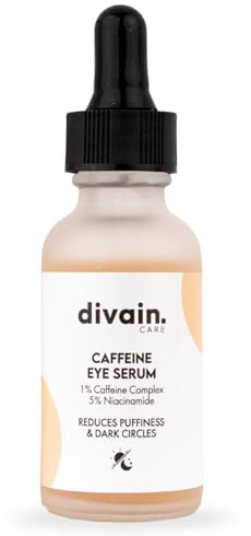 Caffeine Eye Serum 30ml - Reduce Ojeras y Bolsas, Efecto Lifting, con Péptidos y Ácido Hialurónico, Vegano | divain. Care