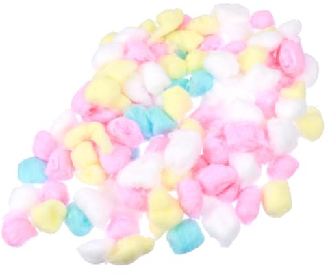 HANABASS Lot de 5 Paquets de Boules de Coton Coloré pour Hamster 500 Pièces Coton Dégraissé Naturel et Sain Nid de Couchage Chaud pour Petit Animal Fournitures pour Hamster et Rongeurs