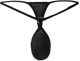 Gatamiau Perizoma Uomo Sexy Lacci Sottili Tanga Vita Bassa Maschile Thong Traspirante Mutande String Elastici Biancheria Intima T-Back Lingerie Underwear (IT, Testo, XXL, Regular, Regular)