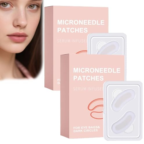 Parches ojos microagujas, almohadillas reafirmantes para los ojos, reducen las arrugas y la hinchazón para ojeras y ojos hinchados, parches anti-arrugas faciales (2)