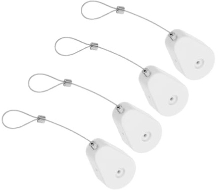 VALICLUD Set 4 Pezzi Custodia Antifurto per Cavo Retrattile Blocco, Filo di Sicurezza in Acciaio, Cavo Telescopico 1 Metro, Portacavo Anti-smarrimento per Cantieri e Eventi Outdoor