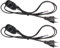 STBTECH Lampenkabel mit Dimmer Schalter,Stufenlos Dimmbar/Dimmen (Schnur-Drehdimmer),Euro Stecker Typ C Netzkabel für Leuchtmittel, Leuchten, Lampen, 2 polig, 1.8 m, Schwarz, 2 Stück