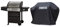Zanussi ZGBBQ3B01-C 3 Burner Gas Barbecue with BBQ Cover, Automatic Ignition & Integrated Thermometer, Black & Stainless Steel, Gas BBQ, 2 Wheels Fitted Rack with 1 Side Shelf