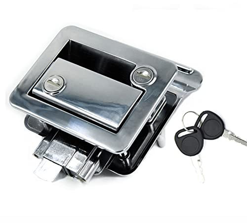 Krtopo Serratura per Porta d'ingresso per Camper RV a Doppia Apertura Chiusura in Lega di Zinco Cassetta degli Attrezzi con chiavistello per roulotte, rimorchio, Camper, Camion, pattuglia