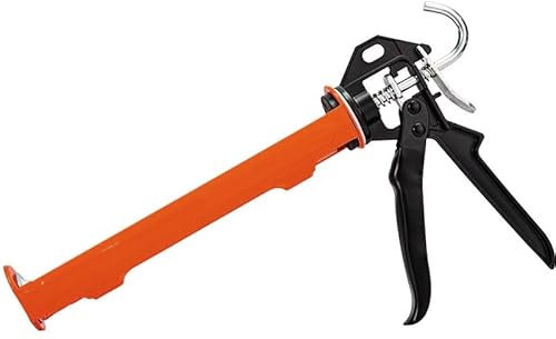 Virsus Pistola per Silicone meccanica in metallo 5243, pistola sparacolla per cartucce fino a 310ml, telaio girevole 360°, per Colla Adesivi Edili, Acrilici e Siliconici, Pressa Rapporto spinta 10:1