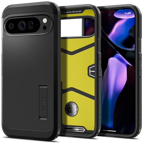 Spigen Tough Armor Hülle Kompatibel mit Google Pixel 9 Pro XL [Made for Google] -Schwarz