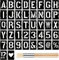 42 Stück Buchstaben Schablone Set mit 3 Bürste, 5 cm Wiederverwendbare Buchstaben Zahlen Zeichen Schablonen Alphabetschablone für Holzschilder Malerei DIY und Handwerk