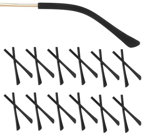 12 Paires Protege Branche Lunette,Coussins d'Oreille en Silicone pour Lunettes Coussinets Anti Glisse Lunettes,Accessoires pour Lunettes pour Lunettes de Soleil de Lunettes de Lecture Lunettes