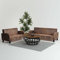 Generisch Sofa-Set 2-TLG. Kunstleder in Wildleder-Optik Braun,jiangboyue-275226