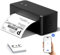 DHL Etikettendrucker mit Bluetooth, 4x6 Versandetiketten Drucker, 2410BT Thermodrucker, Versandlabel Drucker Kompatibel für Barcode, Amazon, DHL, Etsy, DPD, UPS, Ebay, Shopify, Schwarz