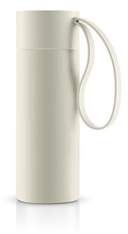 Eva Solo | To Go Cup 0,35 L | Dubbelväggig termokopp med vakuumisolering | Snygg dansk design med praktisk enkel grepprem och klicklock | kokosnöt