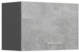 Vicco Pensile da cucina R-Line, Calcestruzzo, 60 cm Piatto, per la libera combinazione all'interno di sistemi cucina modulari