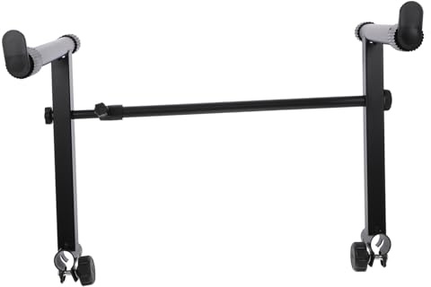 ERINGOGO Support pour Clavier Piano Électrique Noir en Fer Robuste Protection Anti-rayures et Patins en Caoutchouc, pour Scène et Domicile