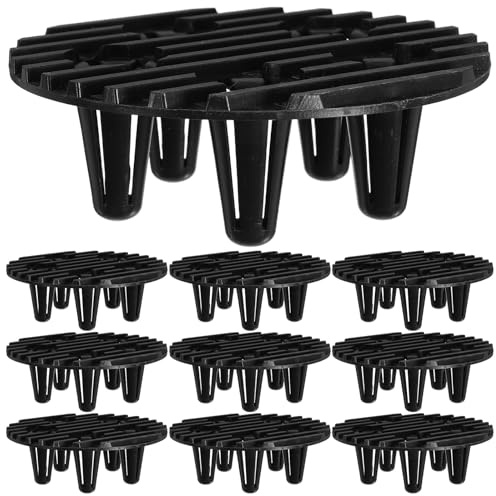 BIUDECO 10 Pezzi Piedini Sottovaso in Plastica Rinforzata per Vasi da Giardino e Interni Supporti Invisibili Antiradice con Drenaggio e Ventilazione per Piante Sana Radice