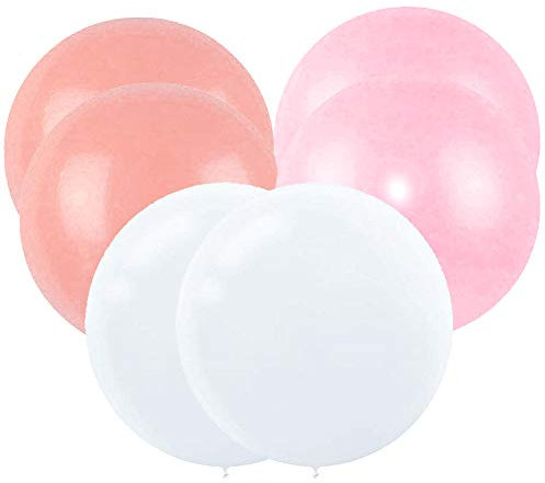 6 Pcs 36 Inch Extra Large & Thick Giant Latex Balloons for Photo Shoot Birthday Wedding Party Event Carnival Decorations Christmas Festival Club Bar Concert