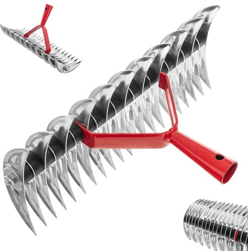 Aireador de césped KADAX, escarificador Manual para jardín, césped, Espuma, Accesorios de jardín de Metal, rastrillo de Corte, cultivador, aireador de césped (Dos Lados, sin asa)