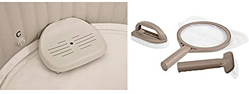 INTEX-Siège Pure Spa & Kit Entretien pour Spa brosse + épuisette + tampon