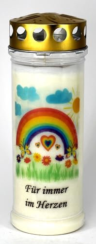 Kerzen Junglas - Grabkerze für Sternenkind, 7 Tage Brenndauer (3949) Grablicht mit Spruch und Motiv, Wetterfester Grabschmuck - (1 Stück)