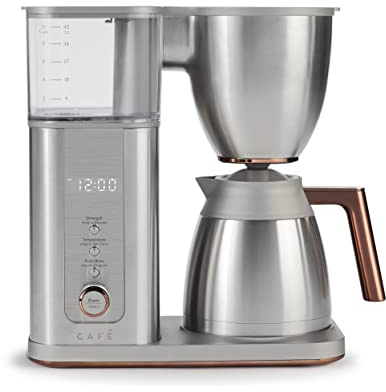 Café Specialty Drip Coffee Maker | 10-Cup Insulated Thermal Carafe | WiFi Enabled Voice-to-Brew Technology | Barista-Quality Brew | Stainless Steel (Renewed)